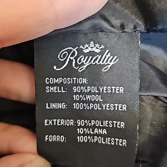 Royalty for Me Wool Blend PeaCoat. Small - Picture 7 of 7